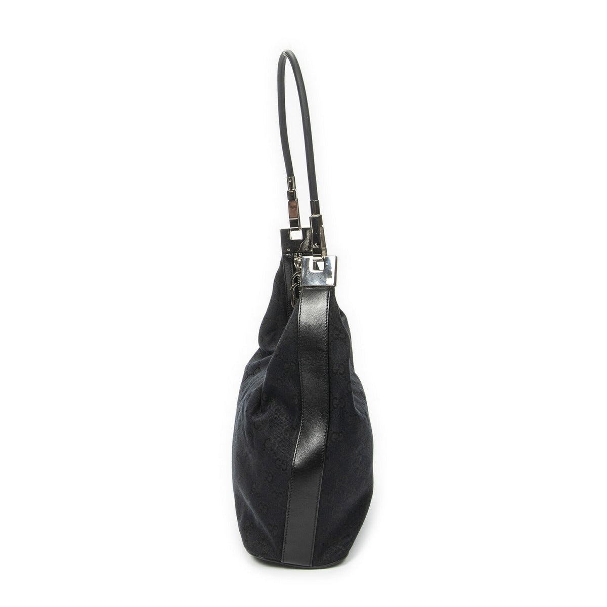Gucci Zip Hobo Black GG Canvas — view 3