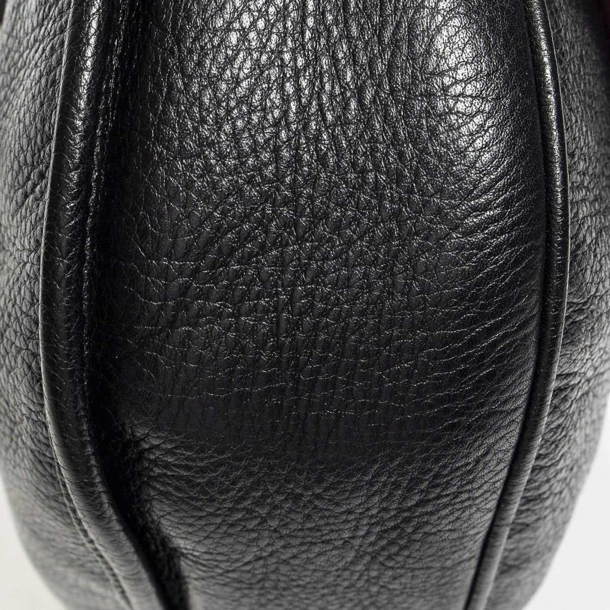 Loewe Heritage Flap Bag Messenger Black Grain Calfskin Leather — view 7