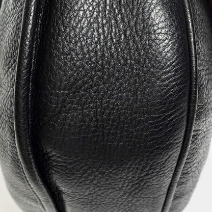 Loewe Heritage Flap Bag Messenger Black Grain Calfskin Leather — view 7