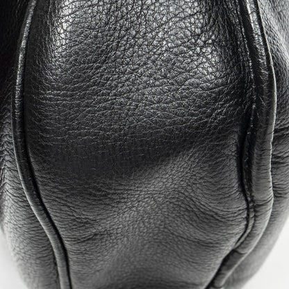 Loewe Heritage Flap Bag Messenger Black Grain Calfskin Leather — view 8