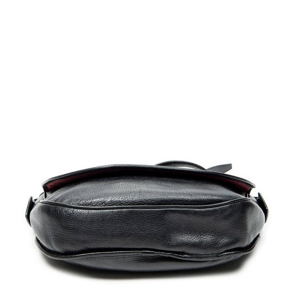 Loewe Heritage Flap Bag Messenger Black Grain Calfskin Leather — view 6