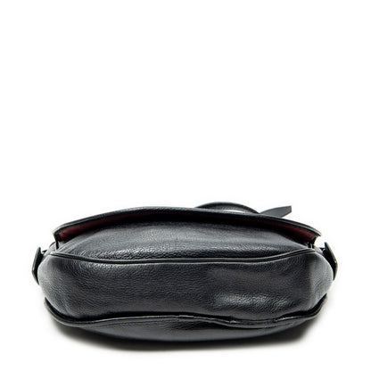 Loewe Heritage Flap Bag Messenger Black Grain Calfskin Leather — view 6