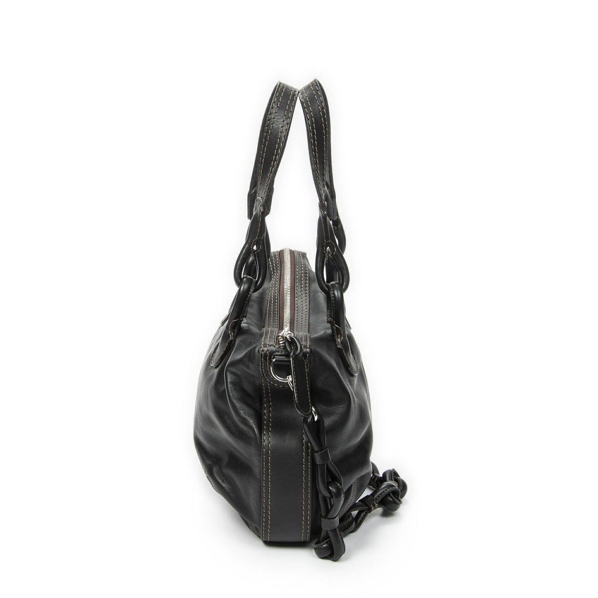 Loewefiesta Satchel Black Calfskin Leather — view 4