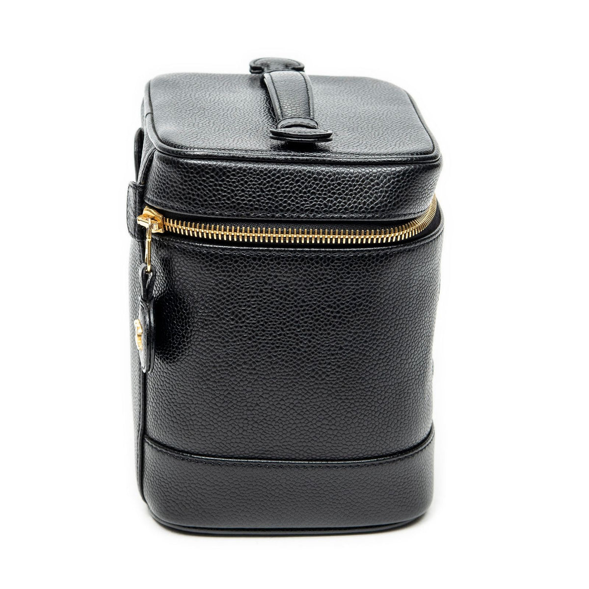 Chanel Timeless Tall Vanity Case Black Caviar Leather — view 4