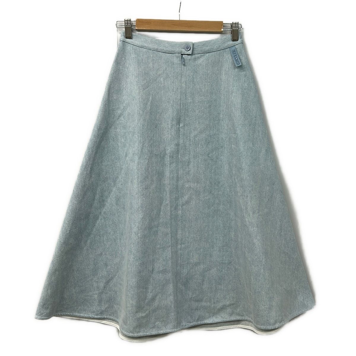 Moncler Long Skirt 38 M Light Blue Denim — view 2