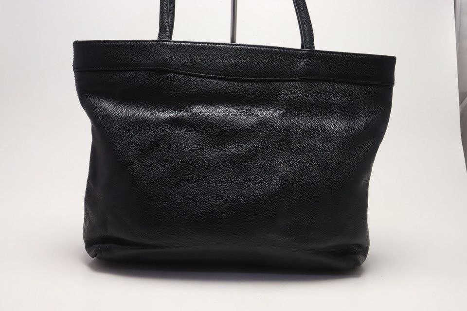 Chanel CC Logo Caviar Leather Tote Bag — view 2
