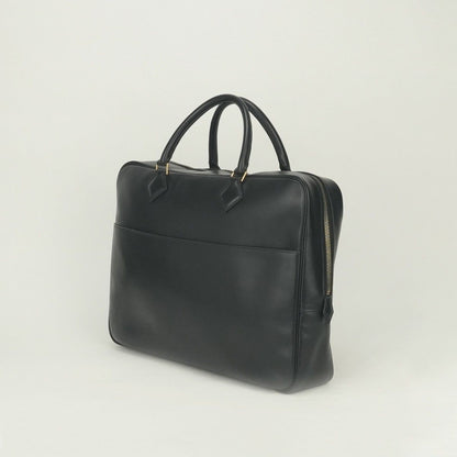 Hermes Plume Doc 38 Business Briefcase Box Calf Noir Black Silver — view 2