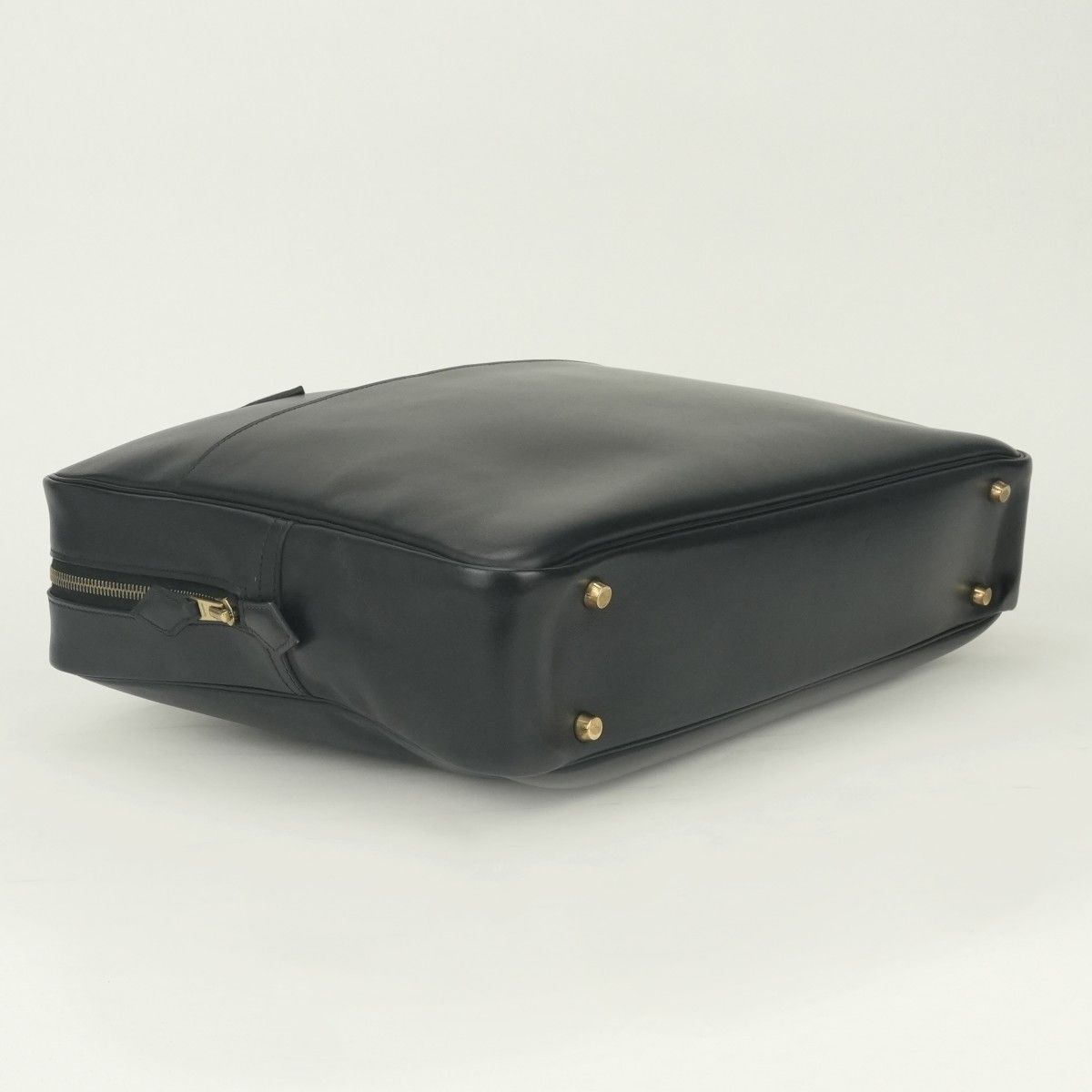 Hermes Plume Doc 38 Business Briefcase Box Calf Noir Black Silver — view 6