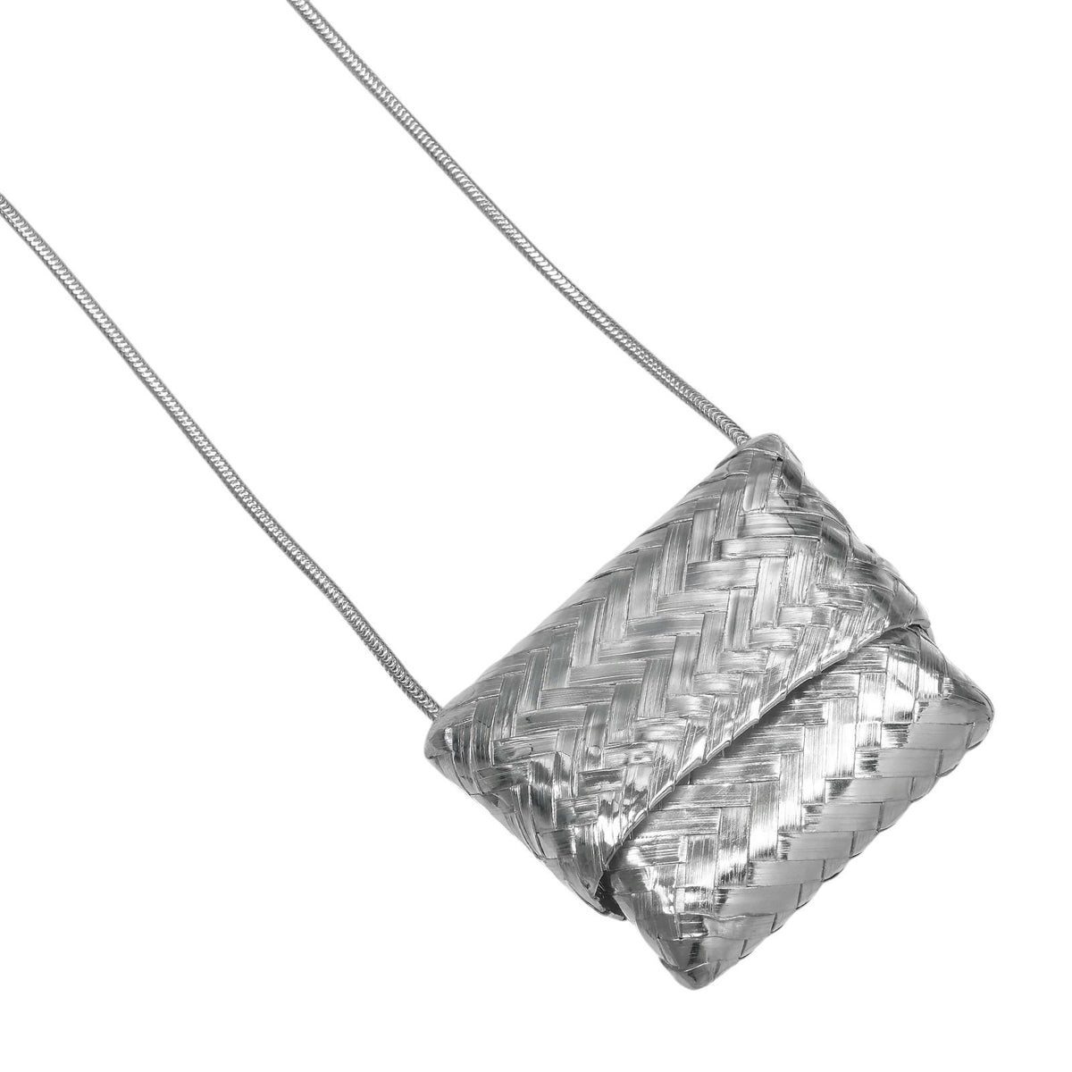 Tiffany & Co Pilkes Long Necklace Intrecciato Back Vintage 925 Sterling Silver