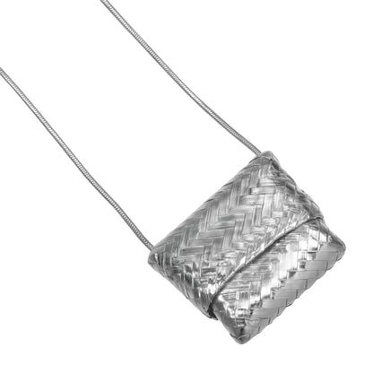 Tiffany & Co Pilkes Long Necklace Intrecciato Back Vintage 925 Sterling Silver