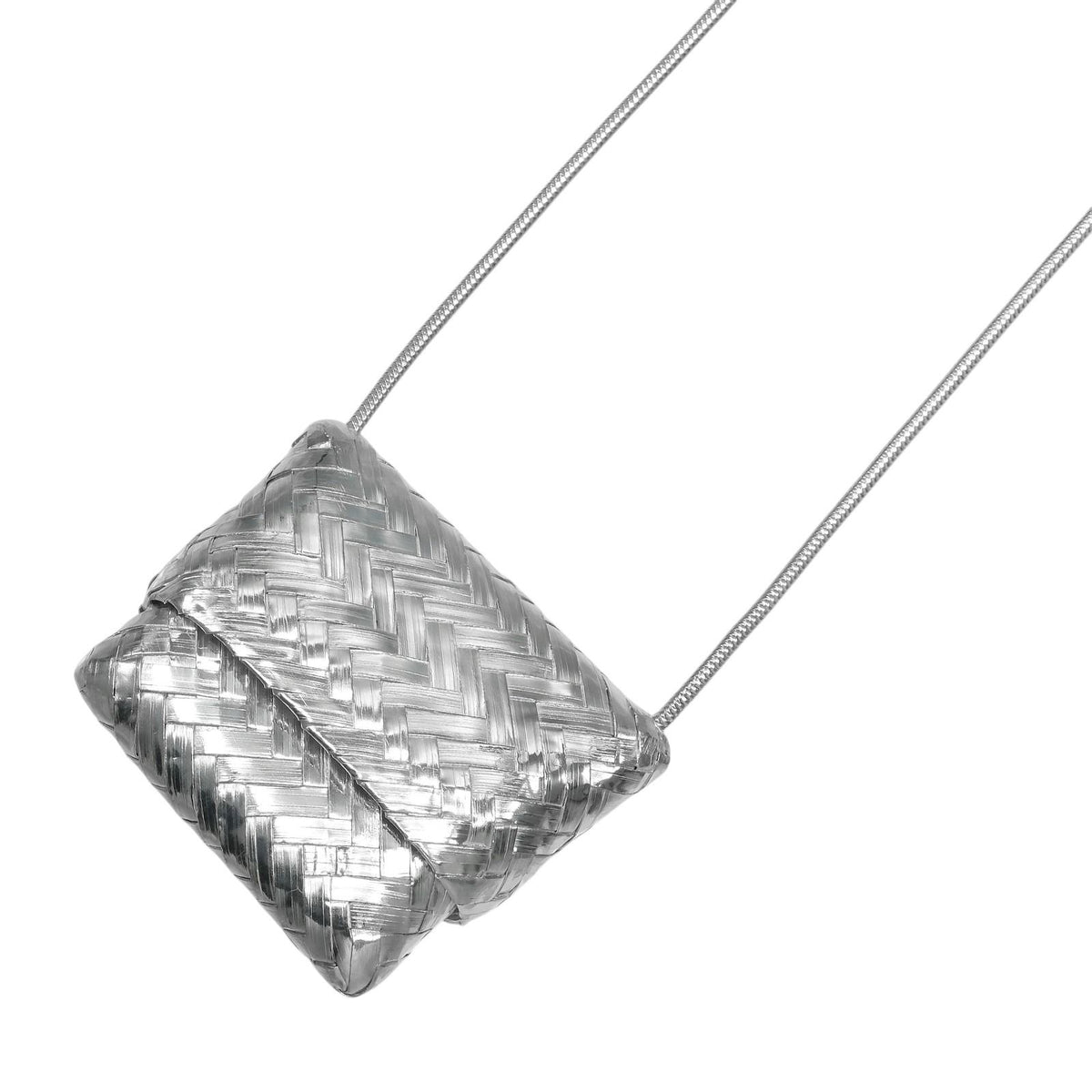 Tiffany & Co Pilkes Long Necklace Intrecciato Back Vintage 925 Sterling Silver — view 3