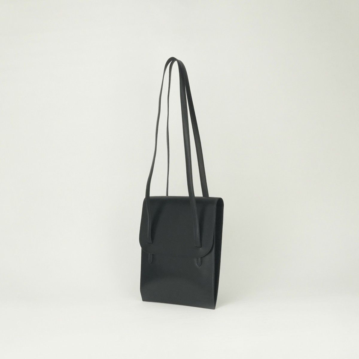 Hermes Vintage Shoulder Bag Box Calf Noir Black — view 2