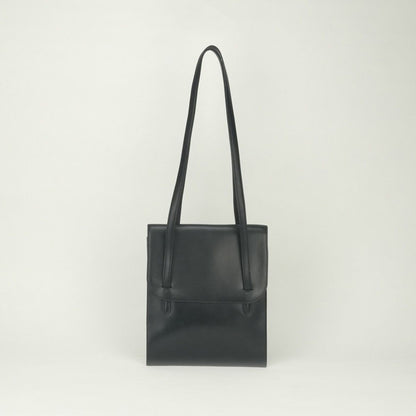 Hermes Vintage Shoulder Bag Box Calf Noir Black
