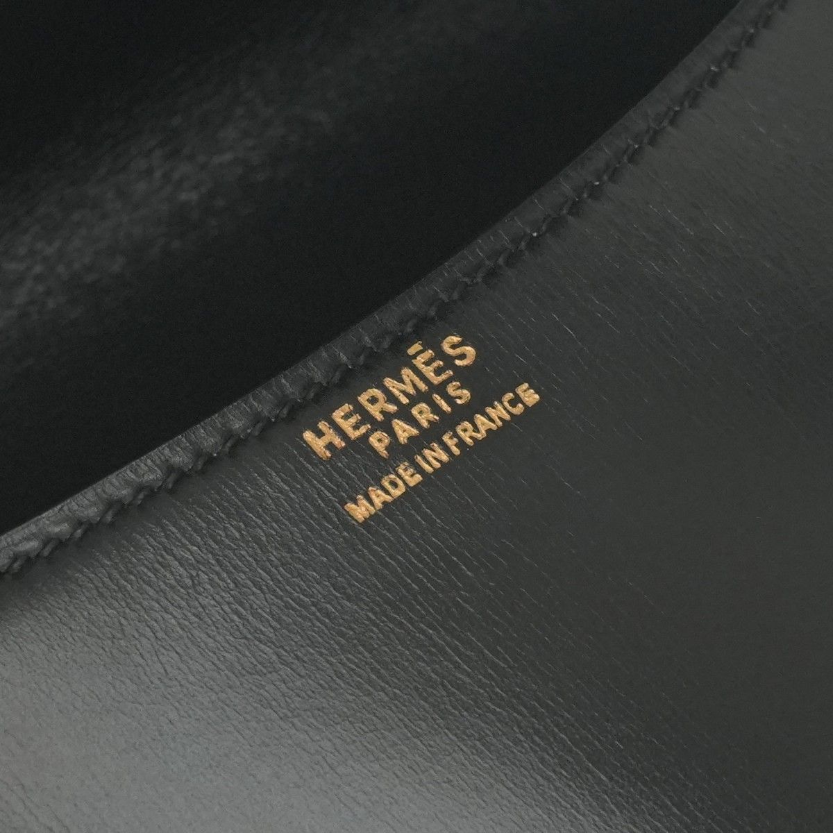 Hermes Vintage Shoulder Bag Box Calf Noir Black — view 7