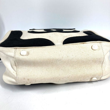 Chanel Handbag CC Logo Marshmallow Canvas Black — view 5