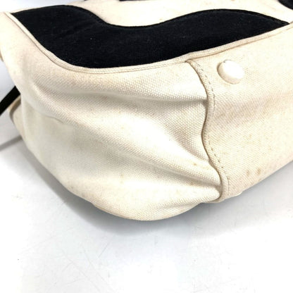 Chanel Handbag CC Logo Marshmallow Canvas Black — view 4