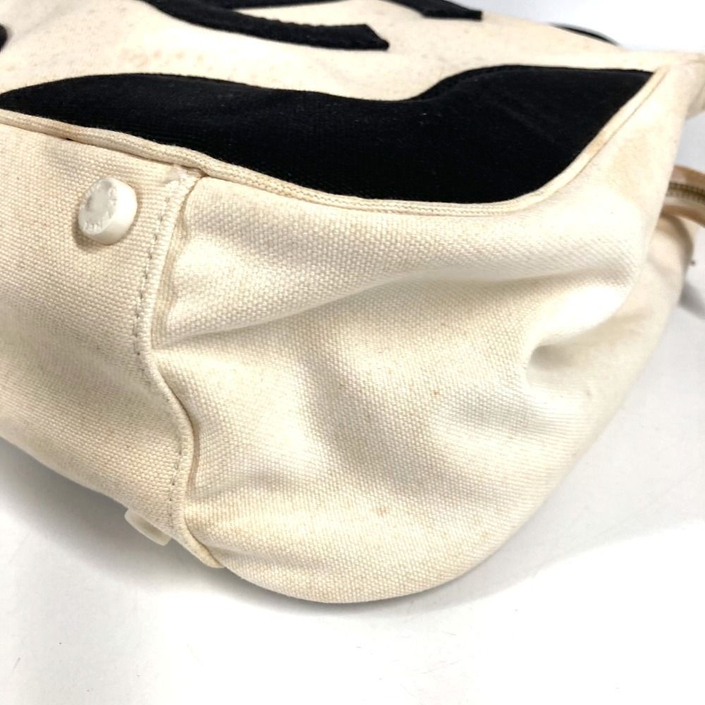 Chanel Handbag CC Logo Marshmallow Canvas Black — view 6