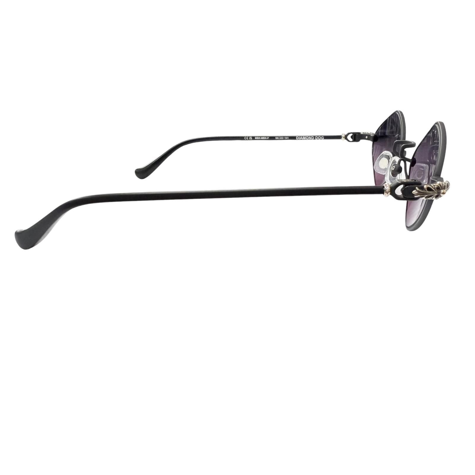 Chrome Hearts Diamond Dog Floral Cross Sunglasses Matte Black 50 Eyewear — view 5