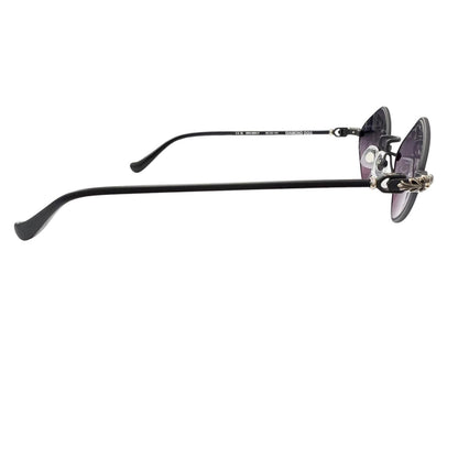 Chrome Hearts Diamond Dog Floral Cross Sunglasses Matte Black 50 Eyewear — view 5