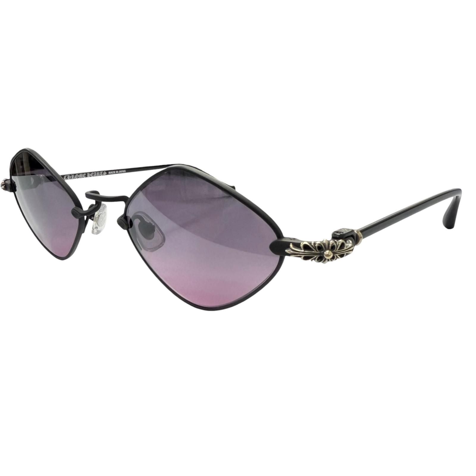 Chrome Hearts Diamond Dog Floral Cross Sunglasses Matte Black 50 Eyewear