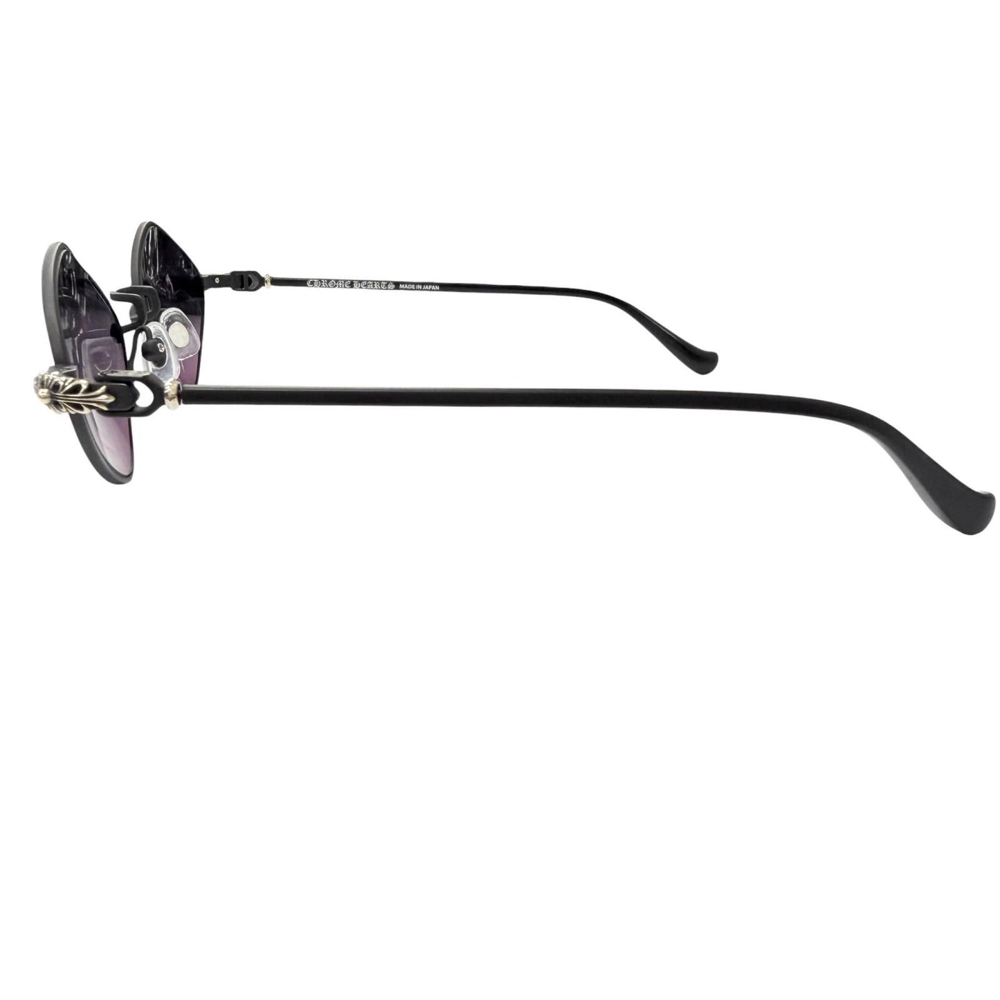 Chrome Hearts Diamond Dog Floral Cross Sunglasses Matte Black 50 Eyewear — view 4