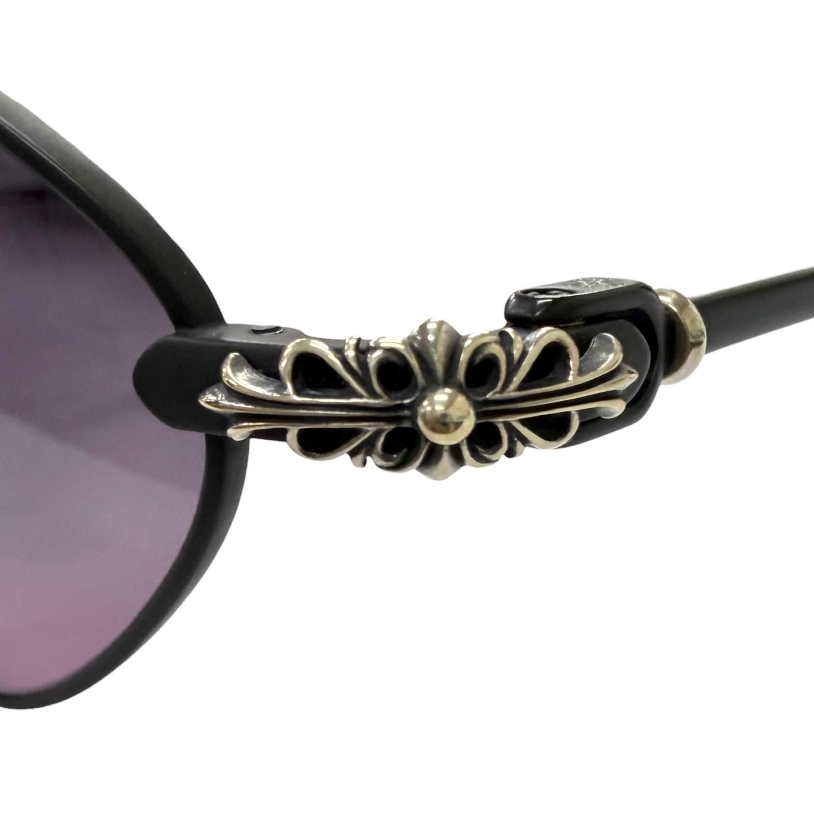 Chrome Hearts Diamond Dog Floral Cross Sunglasses Matte Black 50 Eyewear — view 8
