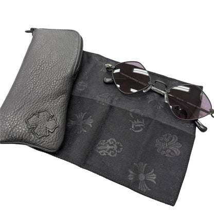 Chrome Hearts Diamond Dog Floral Cross Sunglasses Matte Black 50 Eyewear — view 2