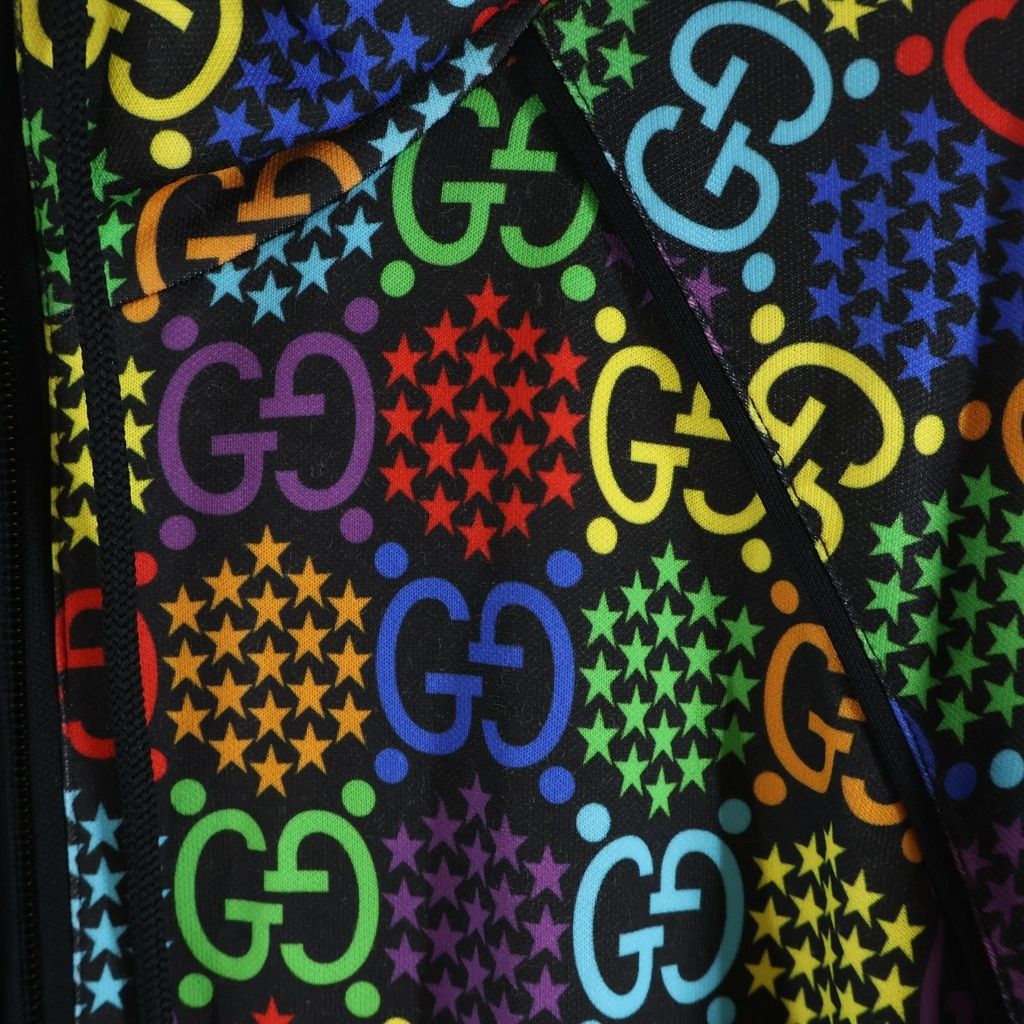 Gucci GG Psychedelic Zip Up Hoodie Multi — view 5