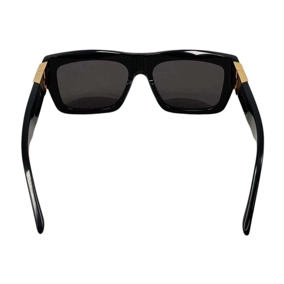 Bottega Veneta Sunglasses Square Frame BV Black Gold Eyewear — view 4
