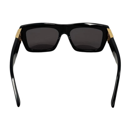 Bottega Veneta Sunglasses Square Frame BV Black Gold Eyewear — view 4