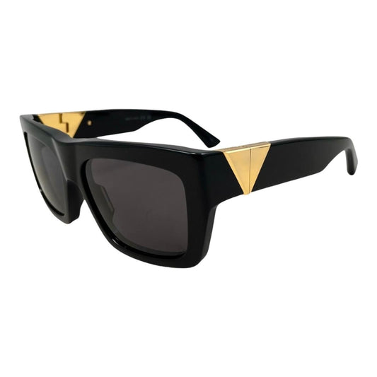 Bottega Veneta Sunglasses Square Frame BV Black Gold Eyewear