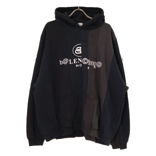 Balenciaga Blue Mountain Limited Reconstruction Logo Pullover Hoodie