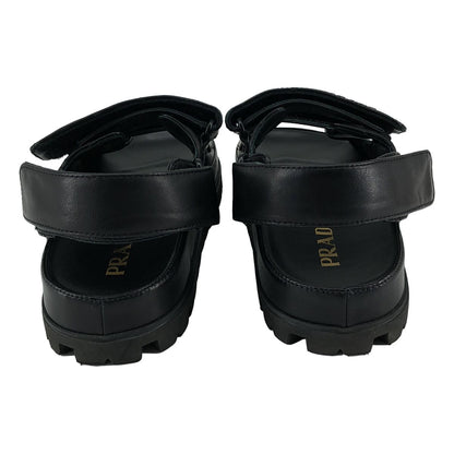 Prada Nappa Leather Quilted Sports Sandals Black 36 — view 3