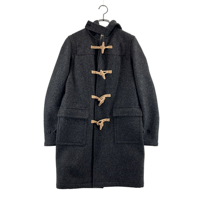 Saint Laurent Paris Wool Hooded Toggle Button Duffle Coat 36 Gray