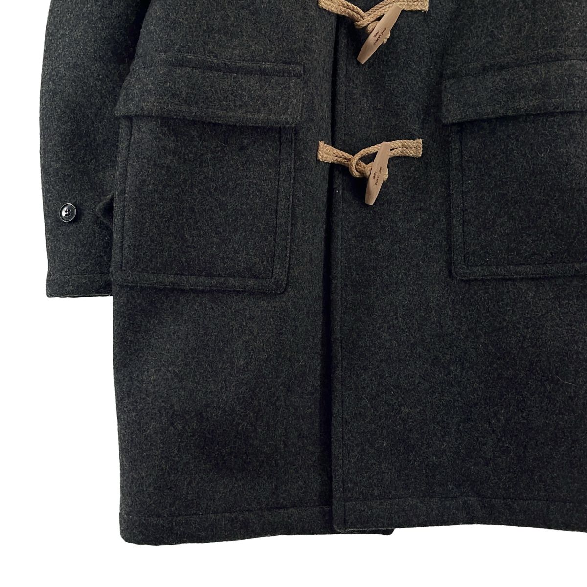 Saint Laurent Paris Wool Hooded Toggle Button Duffle Coat 36 Gray — view 3