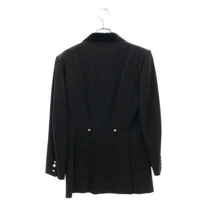 Hermes Wool Logo Metal Button Single Breasted Jacket Fully Lined 40 Black — view 5