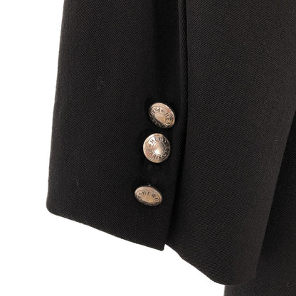 Hermes Wool Logo Metal Button Single Breasted Jacket Fully Lined 40 Black — view 6