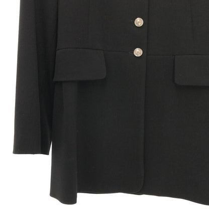 Hermes Wool Logo Metal Button Single Breasted Jacket Fully Lined 40 Black — view 3