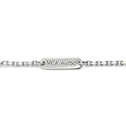 Van Cleef & Arpels Necklace Vintage Alhambra Pendant White Gold 18K Diamond — view 7