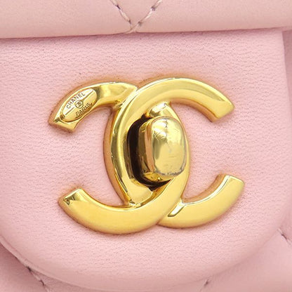 Chanel 2-Way Bag Quilted Top Handle Mini Lambskin Baby Pink Gold Chain Shoulder — view 6