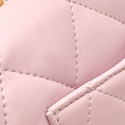 Chanel 2-Way Bag Quilted Top Handle Mini Lambskin Baby Pink Gold Chain Shoulder — view 5