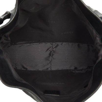 Gucci Bamboo Handbag Black Nylon — view 8
