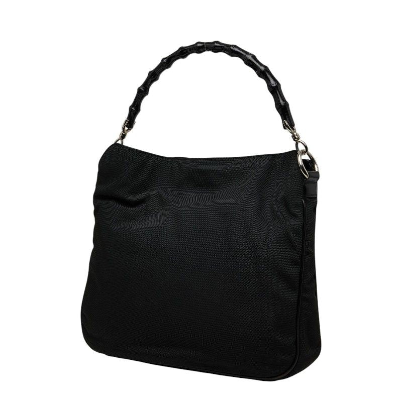 Gucci Bamboo Handbag Black Nylon — view 2