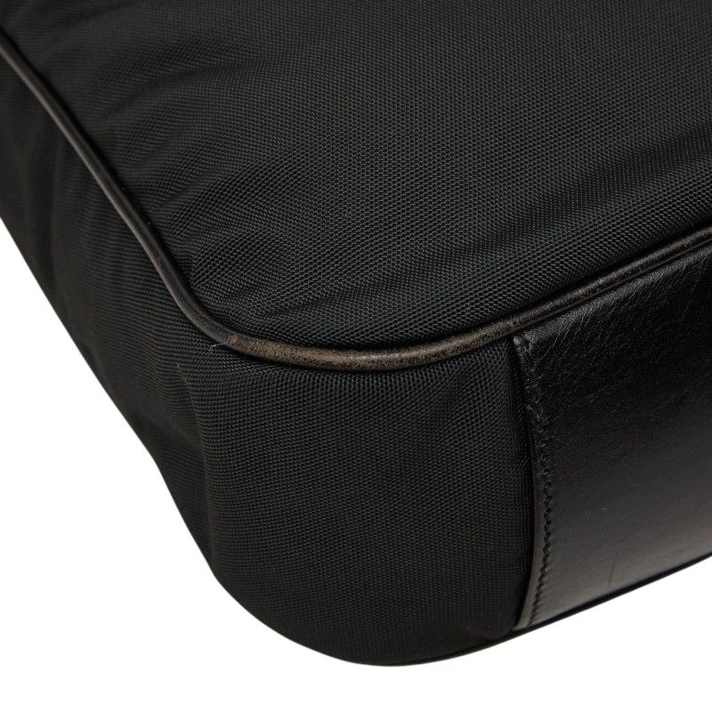 Gucci Bamboo Handbag Black Nylon — view 5