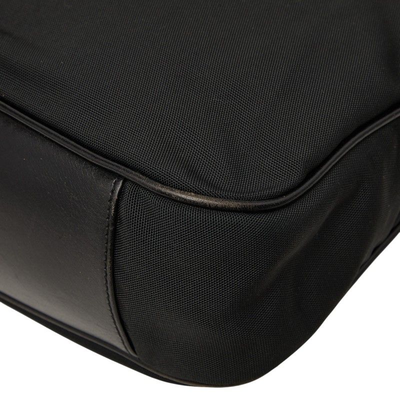 Gucci Bamboo Handbag Black Nylon — view 6