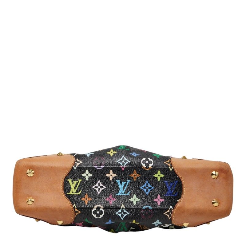 Louis Vuitton Monogram Multicolor Judy MM Chain Shoulder Bag 2-Way Black Leather — view 3