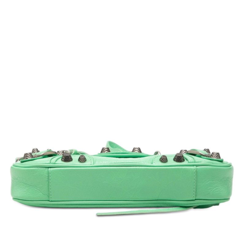 Balenciaga Le Cagole Sling XS Shoulder Bag Green Leather — view 3