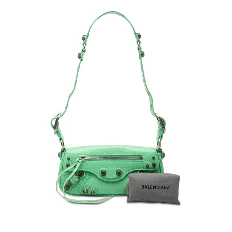 Balenciaga Le Cagole Sling XS Shoulder Bag Green Leather — view 7