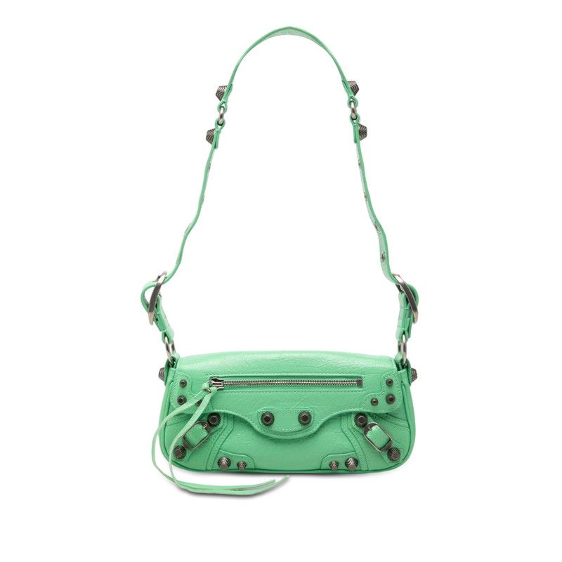 Balenciaga Le Cagole Sling XS Shoulder Bag Green Leather