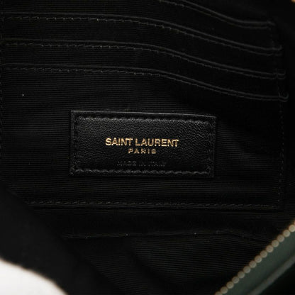 Saint Laurent YSL Logo Becky Double Zip Pouch Crossbody Chain Shoulder — view 5